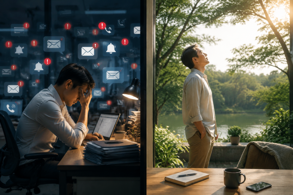 วิธีรับมือ Digital Burnout เเละสร้างสมดุลระหว่างงานกับชีวิติส่วนตัว